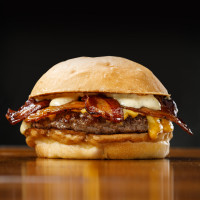 Tiki Stacked Bacon Burger